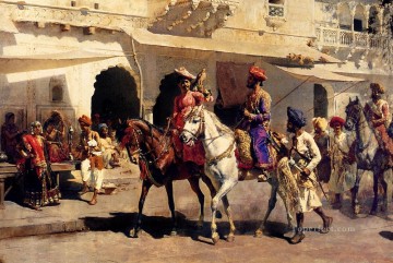 Partiendo a la caza en Gwalior Arabian Edwin Lord Weeks Pinturas al óleo